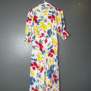 Share Rixo x Target Floral Puff Sleeve Midi Dress Size 2